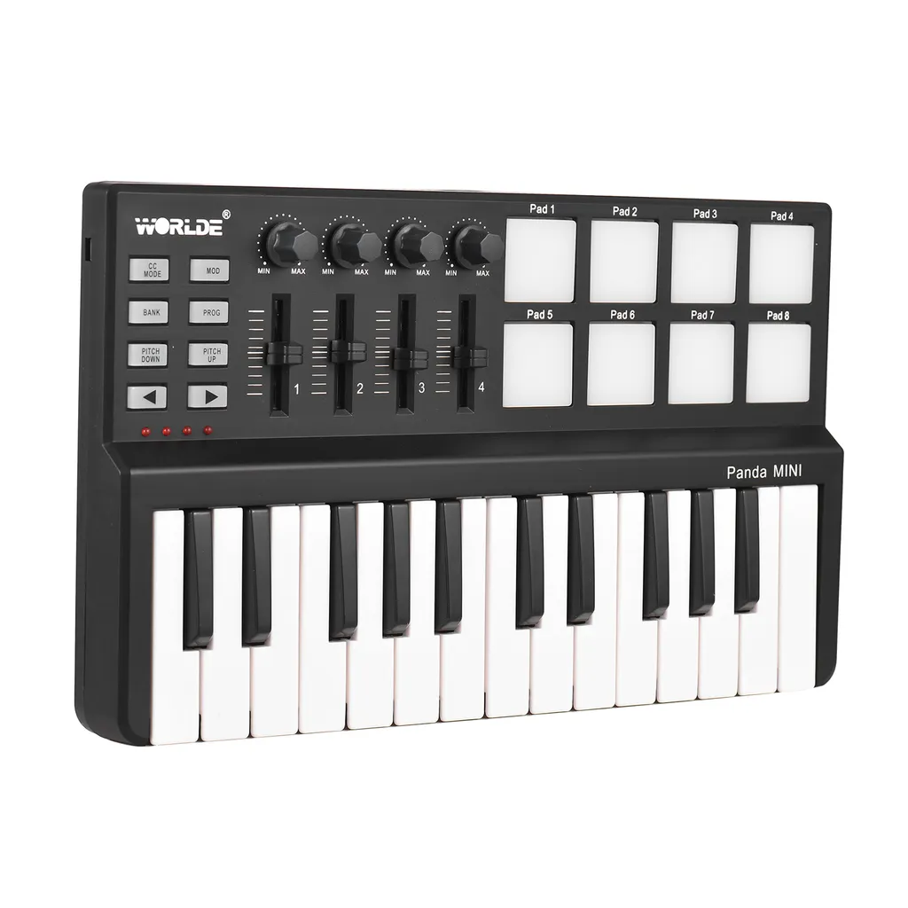 WORLDE Panda mini Clavier MIDI USB Compact pour Optimiser Petit Studio