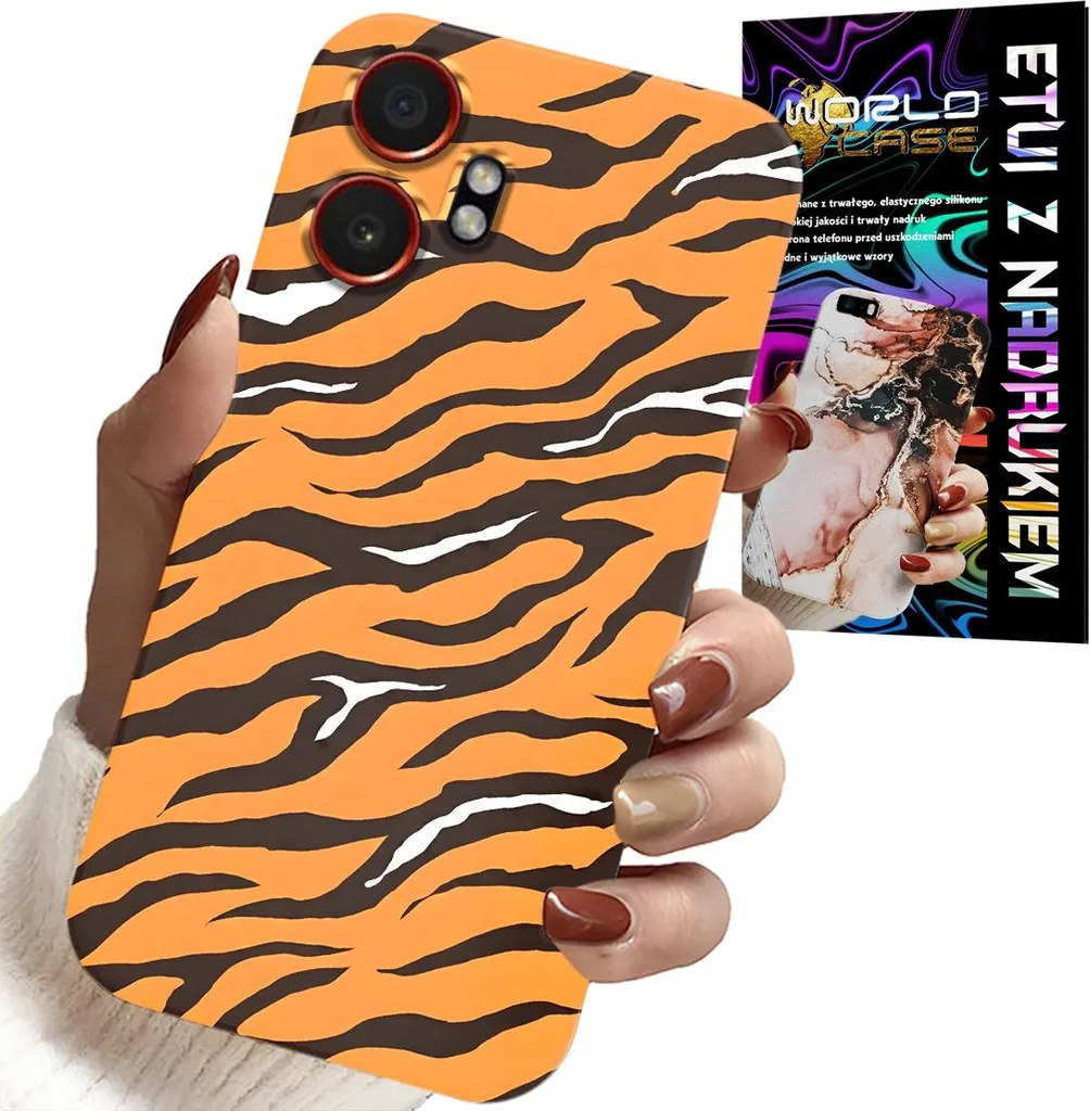 Custodia Samsung Xcover 7 Pro con Vetro: Protezione Tiger a Strisce