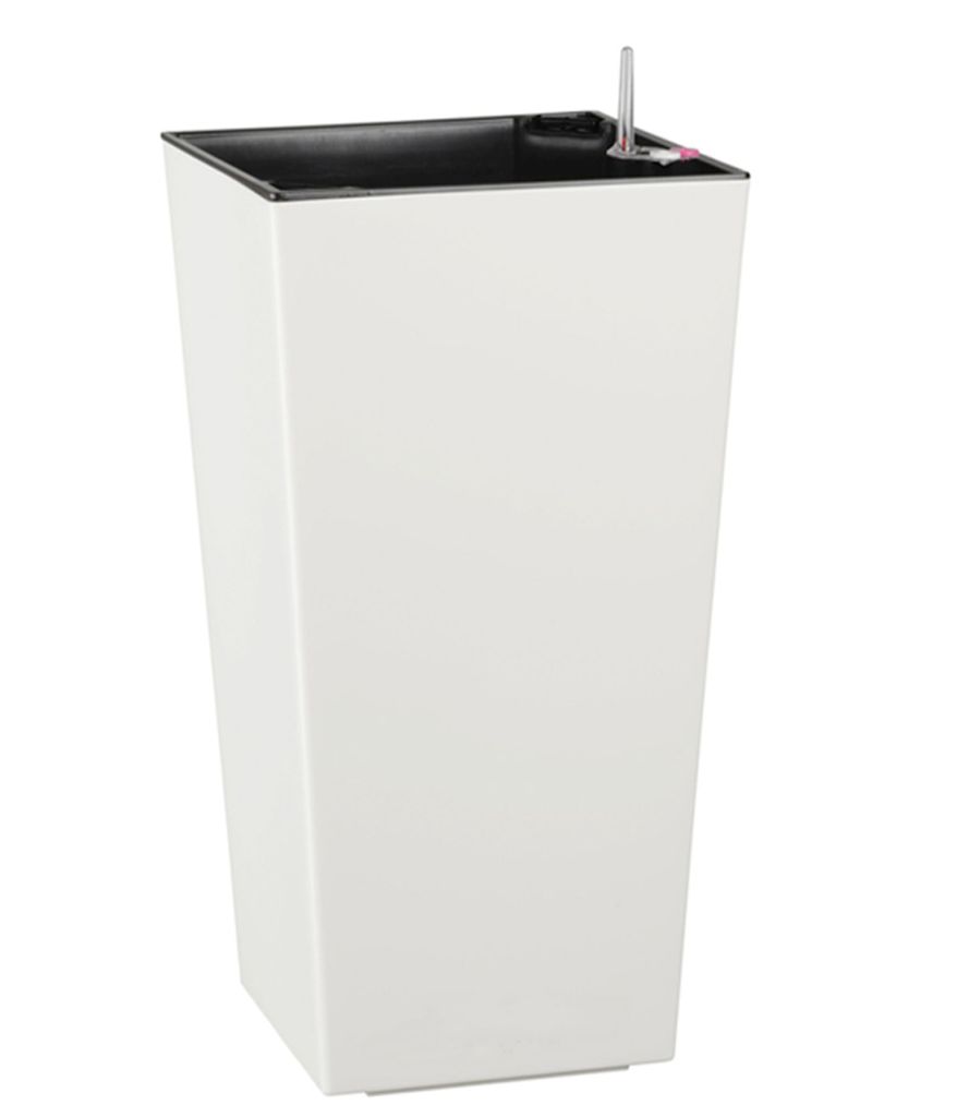 Dehner Kunststofftopf Elise mit Selbstbewässerungs-System, ca. 47 x 25 x 25 cm, weiß