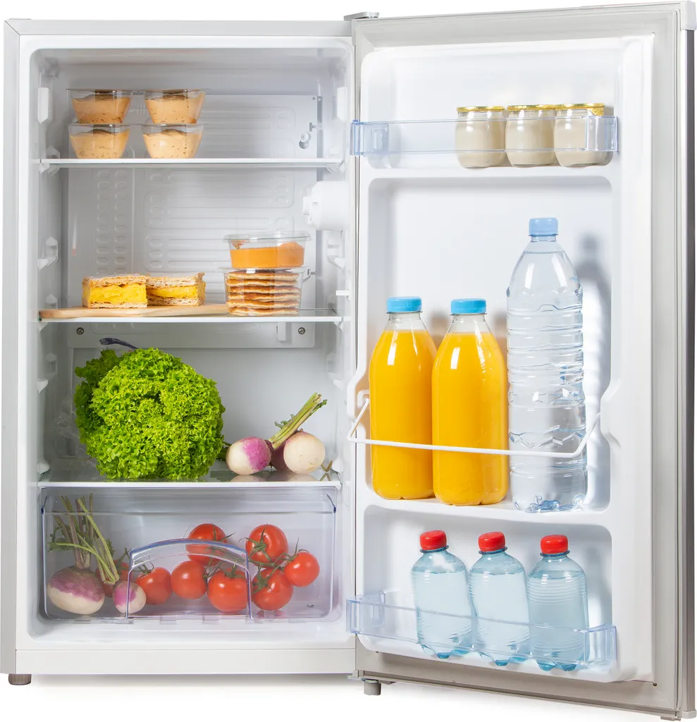 Petit Réfrigérateur Top PRIMO PR122FR 88 Litres Argent pour Cuisine et Studio