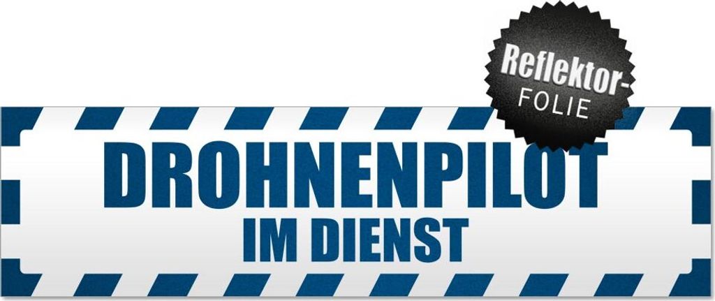 Drohnenpilot Dienst gestreift Magnetschild Schild magnetisch
