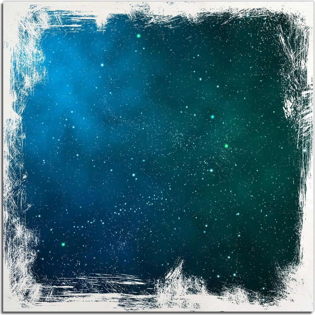 Kunstdrucke Wandbilder Holz in : Brillante Farben, Größe 50 x 50 cm Motiv Sternenhimmel - Milchstraße und Sterne bei Nacht