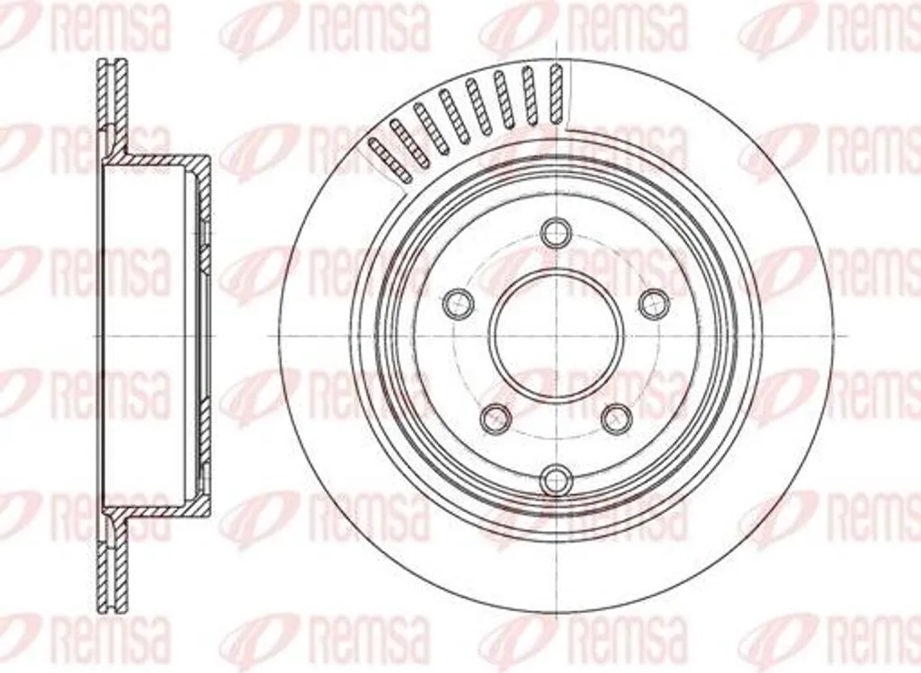 Disque de frein REMSA 61091.10 haute performance pour Nissan Murano Z50