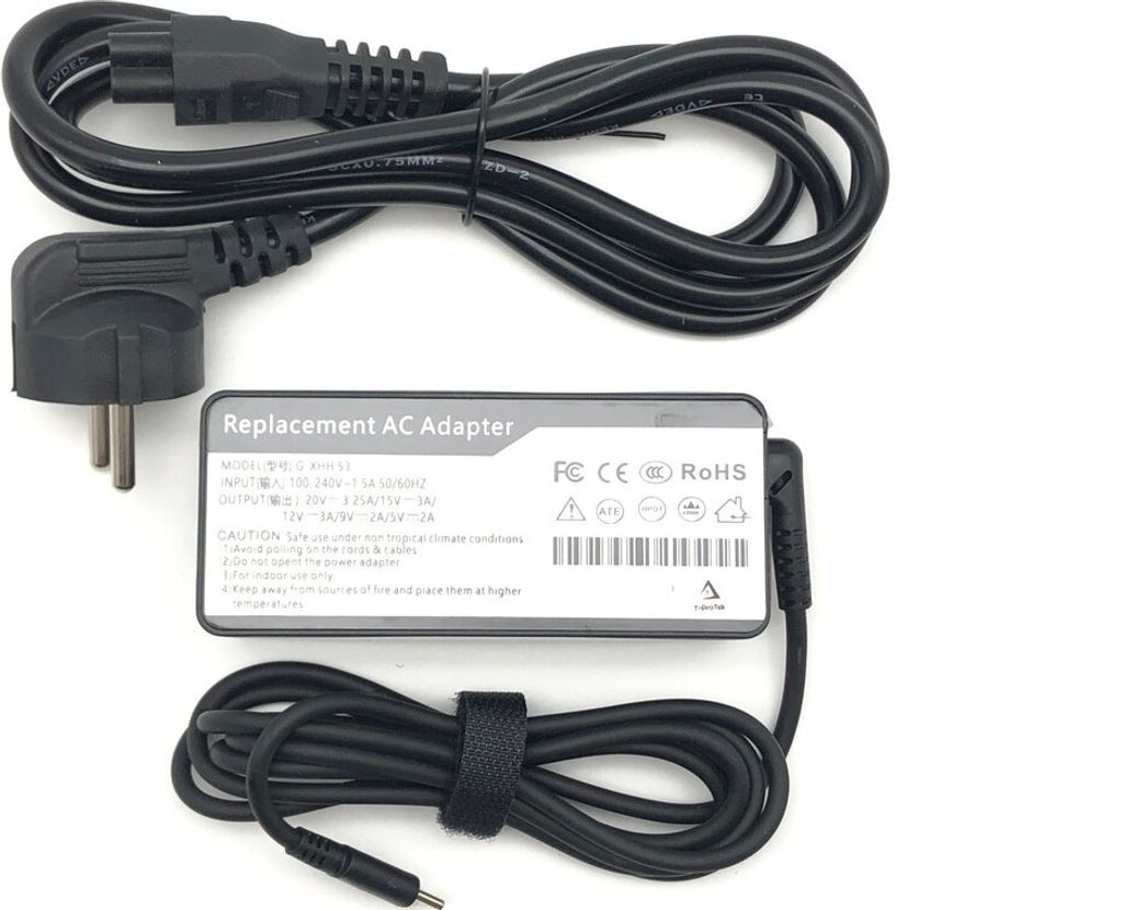 65W Adapter Netzteil Ladegerät kompatibel für Lenovo ThinkPad T480,T480S