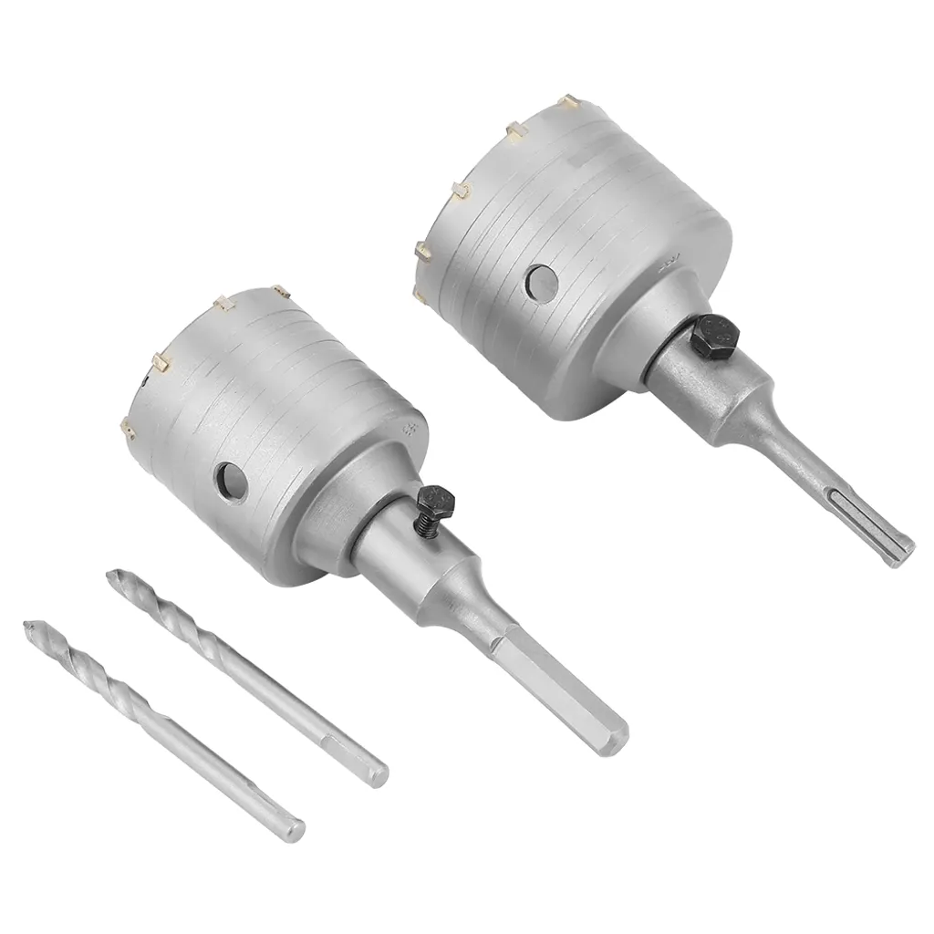Trépan Béton 80mm avec Adaptateur SDS Plus pour Perforation de Mur