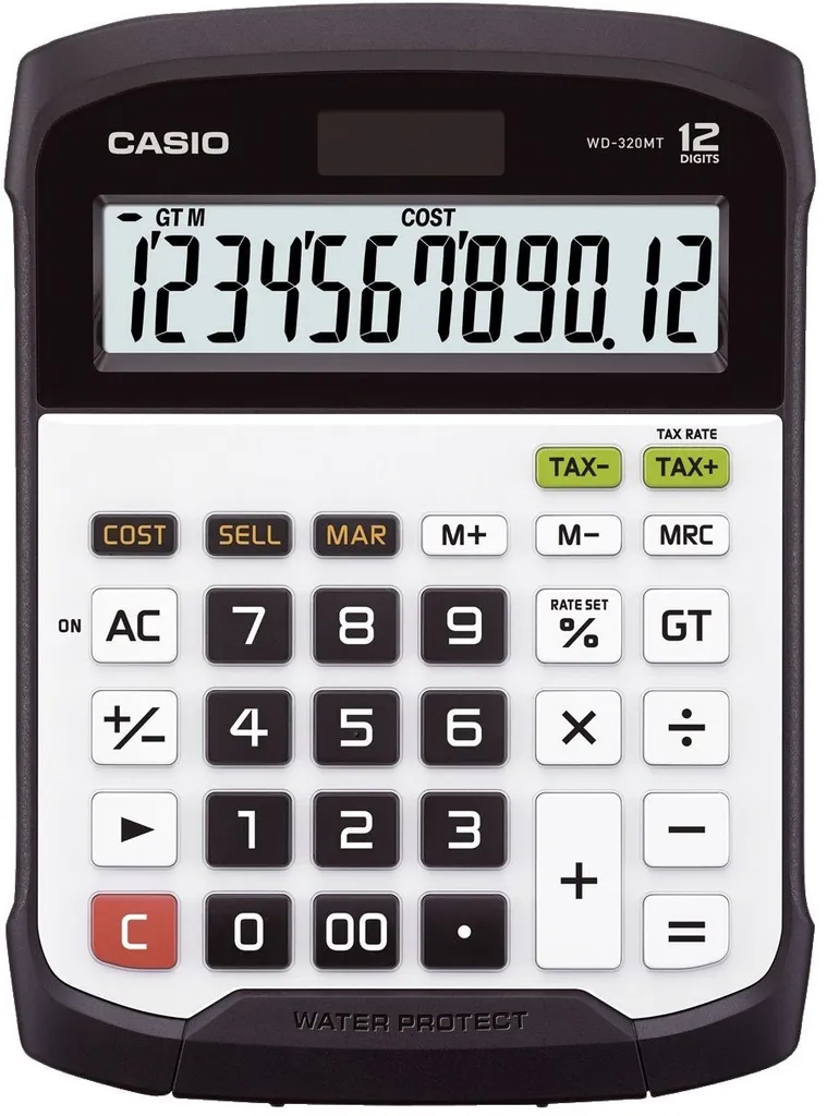 Casio WD-320MT : Calculatrice à 12 chiffres avec fonctions de taxes avancées