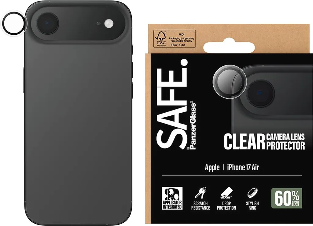 SAFE Hoops: Vetro Temperato Fotocamera Anti-Uto e Anti-Graffio 9H - 4