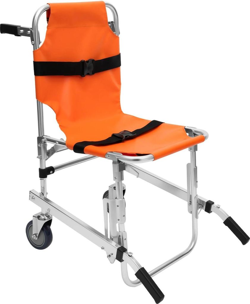 Evakuierungsstuhl für Treppen - Treppentragstuhl - Klappbar, Aluminiumlegierung, PVC, Gummi, , Robust für Patiententransport - Orange