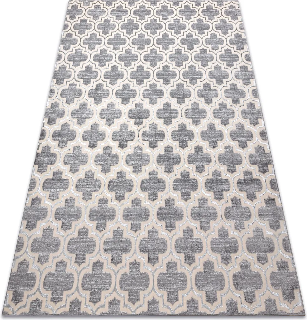 Moquette CORE W6764 Trellis structurée gris et crème 200x290 cm