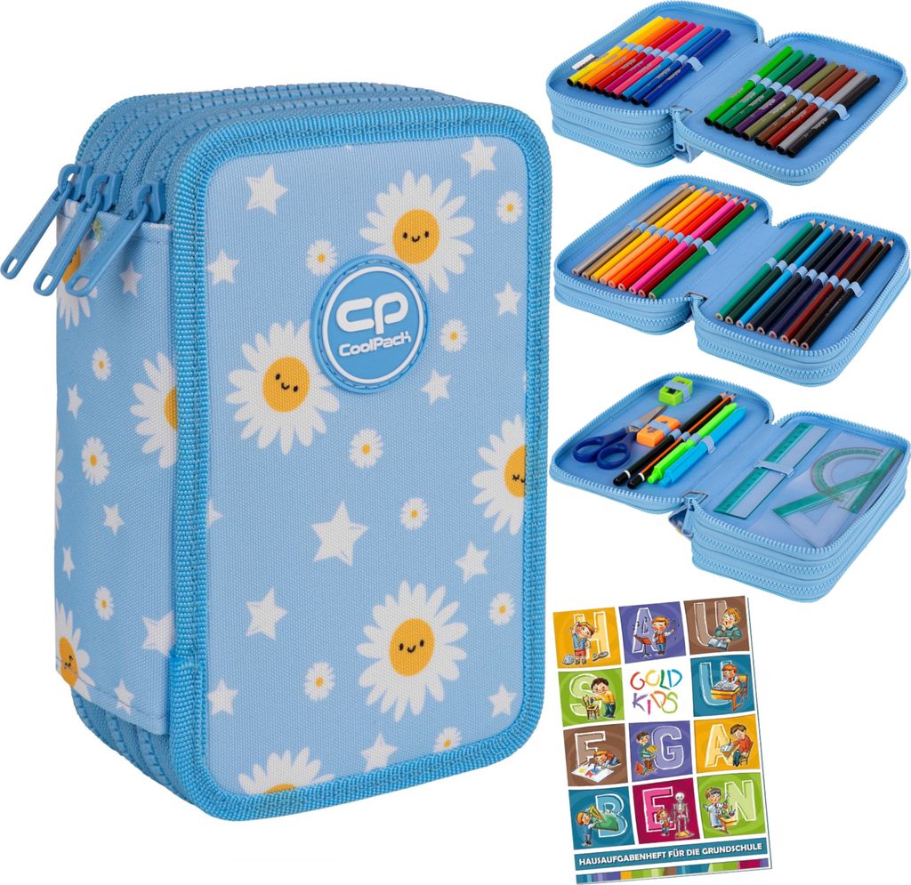 Federmäppchen 3 Fächer - Mäppchen für Mädchen und Jungen - Produktbild 