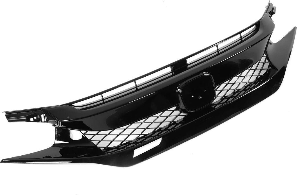 Glänzendes Schwarz für TypeR-Style-Frontgitter mit Scheinwerfer-Augenlidern, Ersatz für Honda Civic 2016–2018