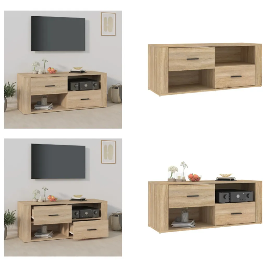 Mobile TV vidaXL Rovere Sonoma 100x35x40 cm - Porta TV Elegante