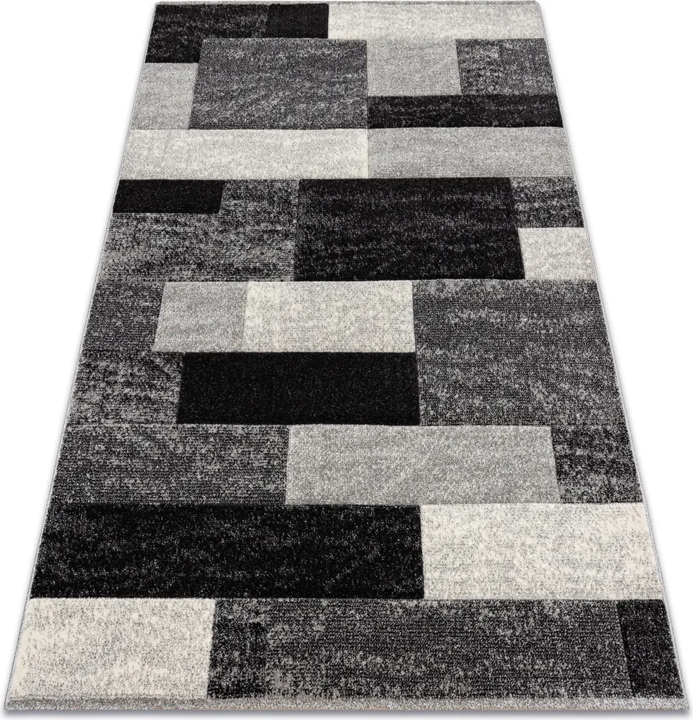 Tapis FEEL 280x370 cm Gris - Texture Douce et Motif Géométrique Chic