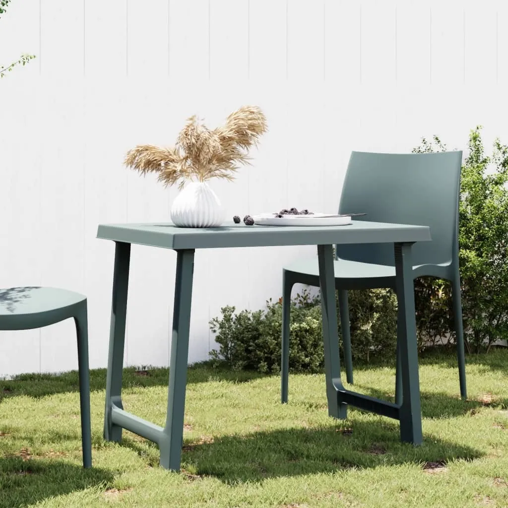 Table de camping Vert 79x56x64 cm en PP aspect bois résistant - 2