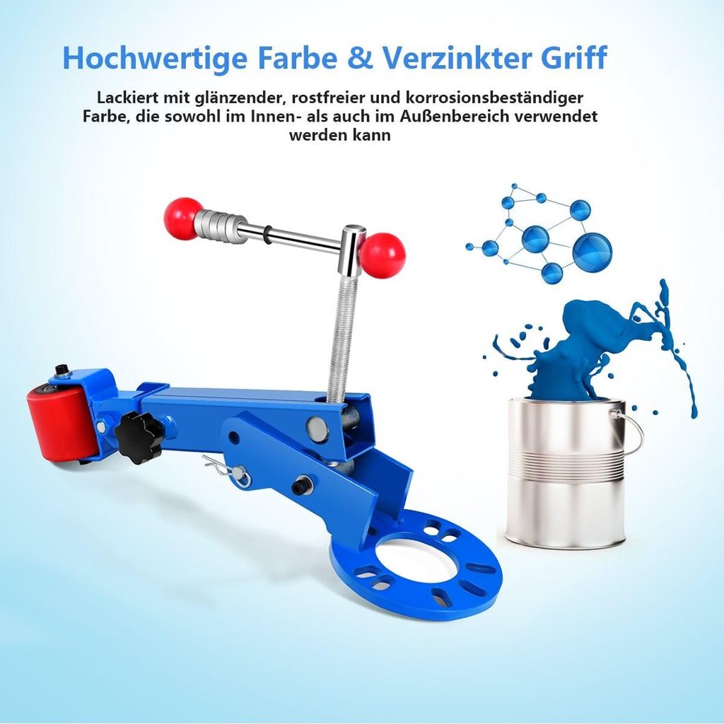 Kotflügelrollenwerkzeug, verstellbar, aus Metall, passend für 4/5-Loch-Naben