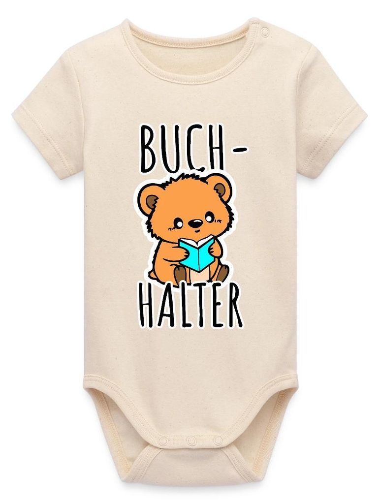 Spreadshirt Buchhalter Kurzarm Baby Body, 9-12 Months, Natur