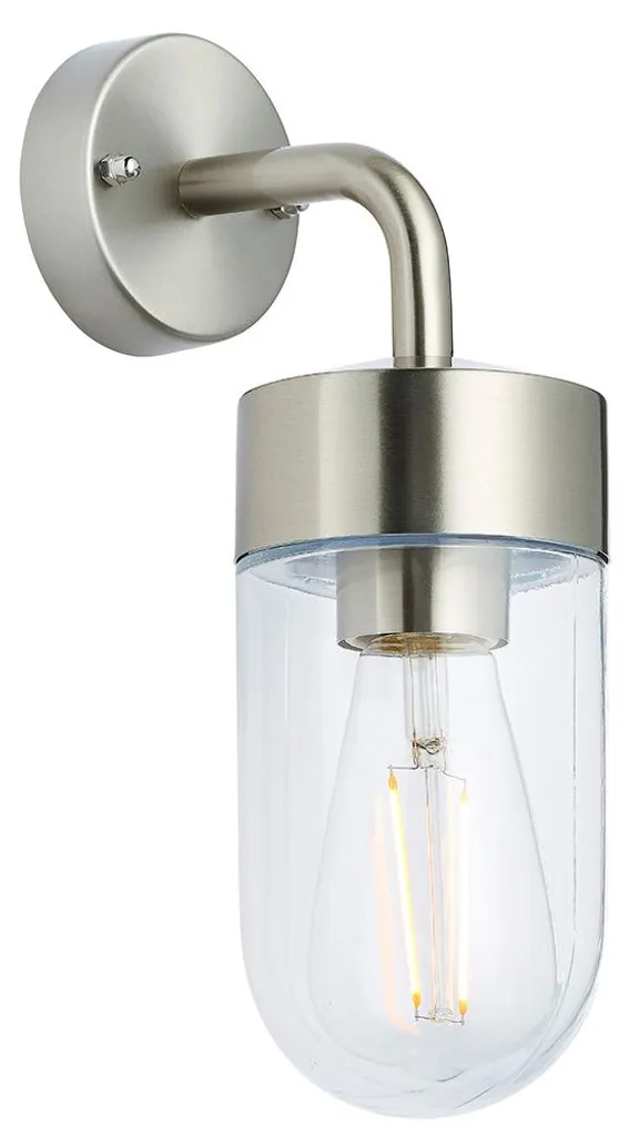 Applique extérieure NORTH Endon en métal chromé et verre IP44 1xE27