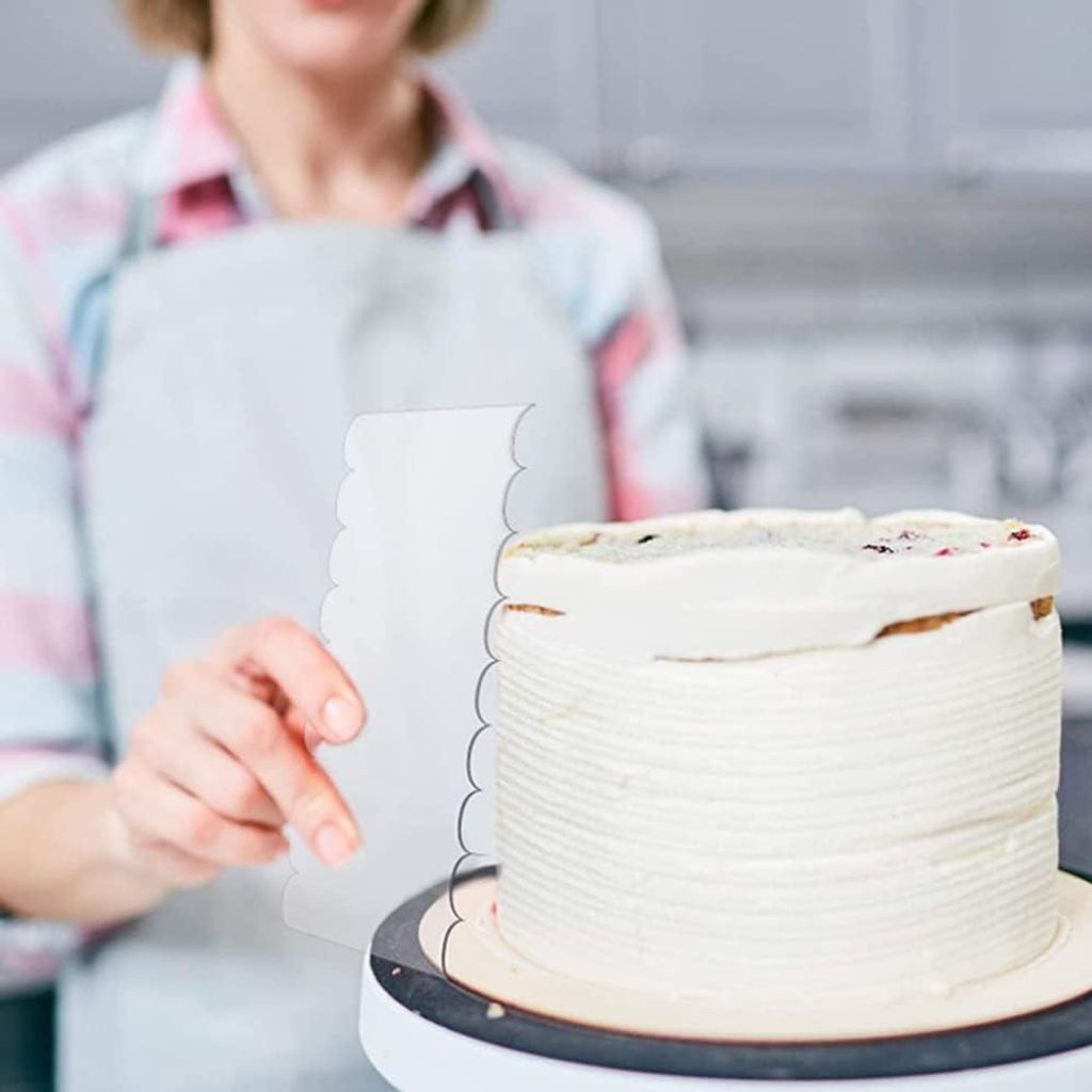 Tortenplateauset Acryl - Runde Tortenplatten - Tortenplatten mit Mittelloch - Tortenkratzer - Plugstangen