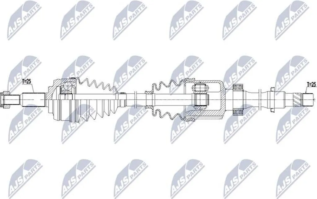 Arbre d'Entraînement Cardan Avant Compatible Megane Référence 391005064R