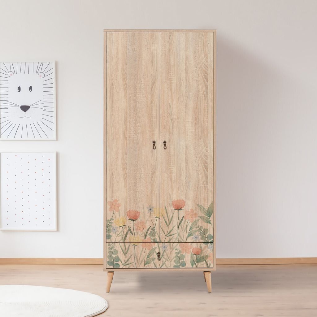 Skye Decor, City Gardrop Tulip, Kleiderstangen, Mehrfarbig, 80 x 190 x 45 cm