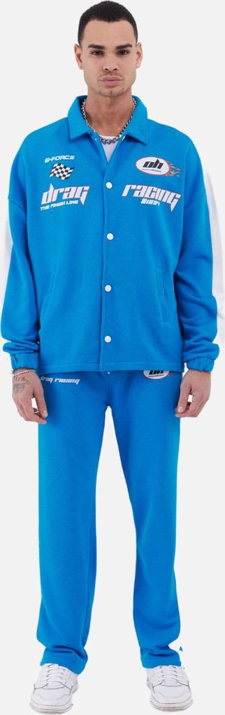 Trainingsanzug Set Drag Racing Freizeit Unisex Oversize S Blau