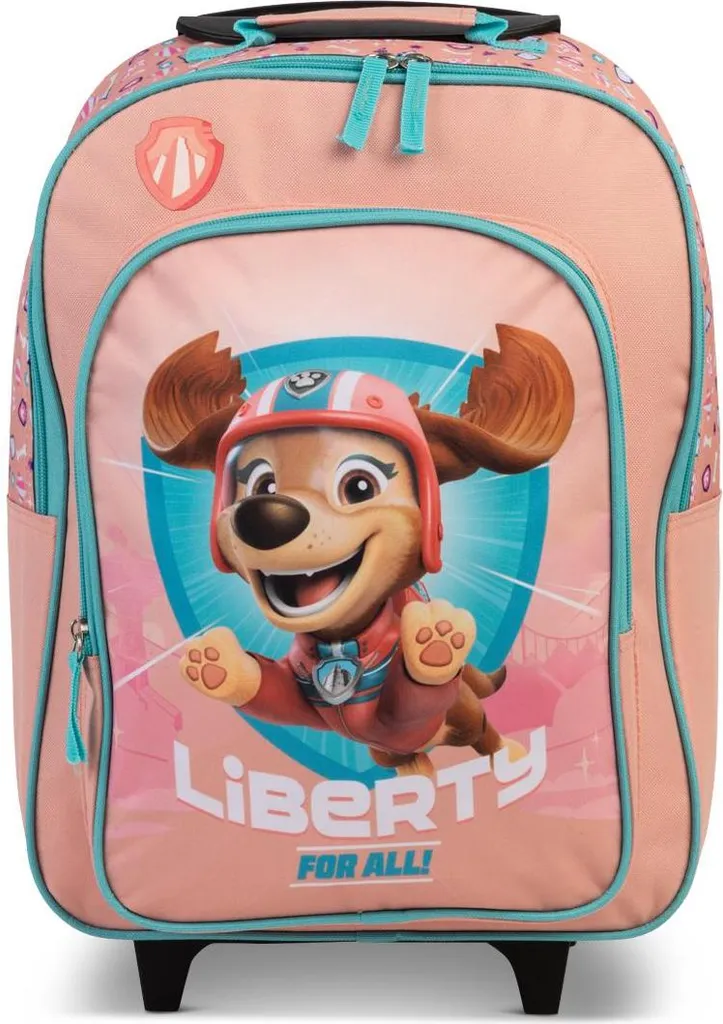 Trolley Pat' Patrouille extensible 17L rose Fabrizio 42 cm 2 roues