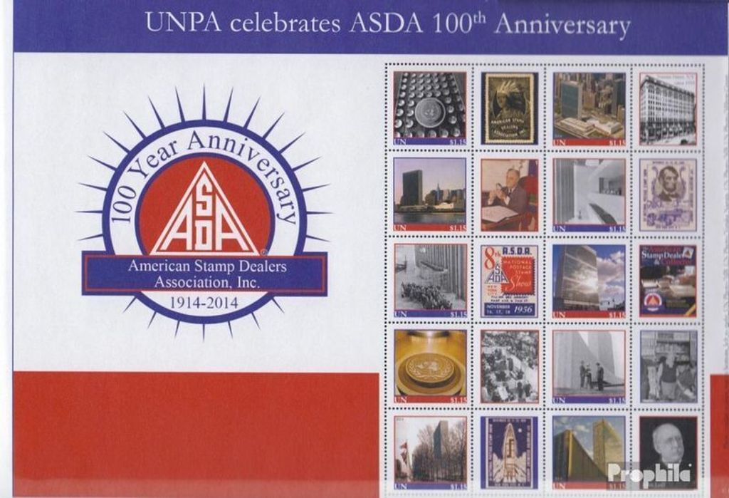Briefmarken UNO - New York 2014 Mi 1434-1443 Kleinbogen (kompl.Ausg.) postfrisch Vereinigung Briefmarkenhändler