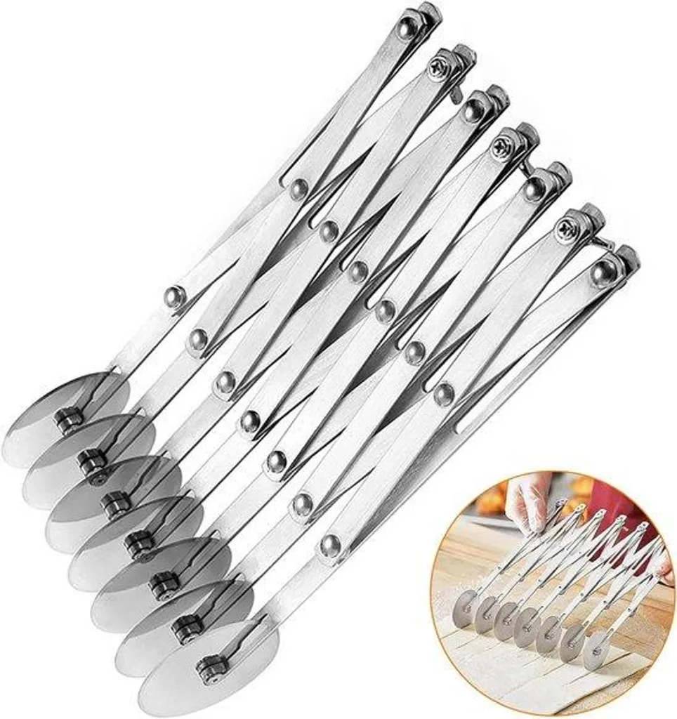 Emporte-pièce à roulettes pour pâtes et biscuits, 7 découpes au choix