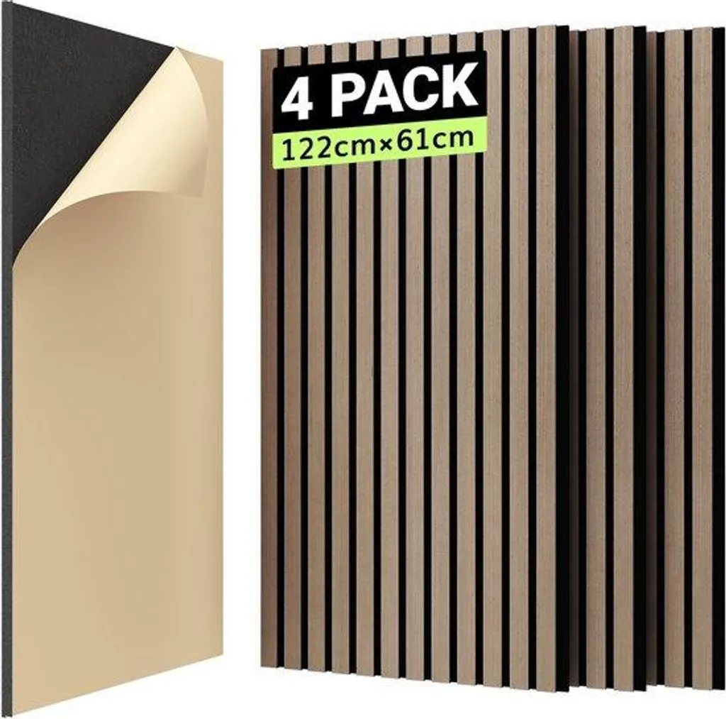 Réduire l'écho mural facilement : panneau acoustique 3D bois marron