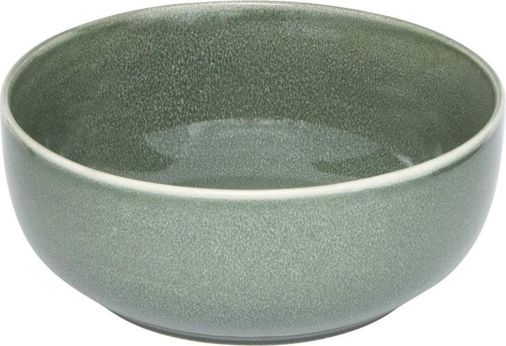 Atmosphera createur d'interieur - Salatschüssel terre inconnue grün khaki d21,5xp9cm