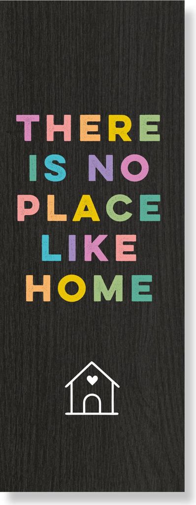 younikat Geschenk Schild - There is no Place like Home I 40 x 15 cm I Holzschild mit Spruch zum Aufhängen I MDF beidseitig melaminbeschichtet I yo...