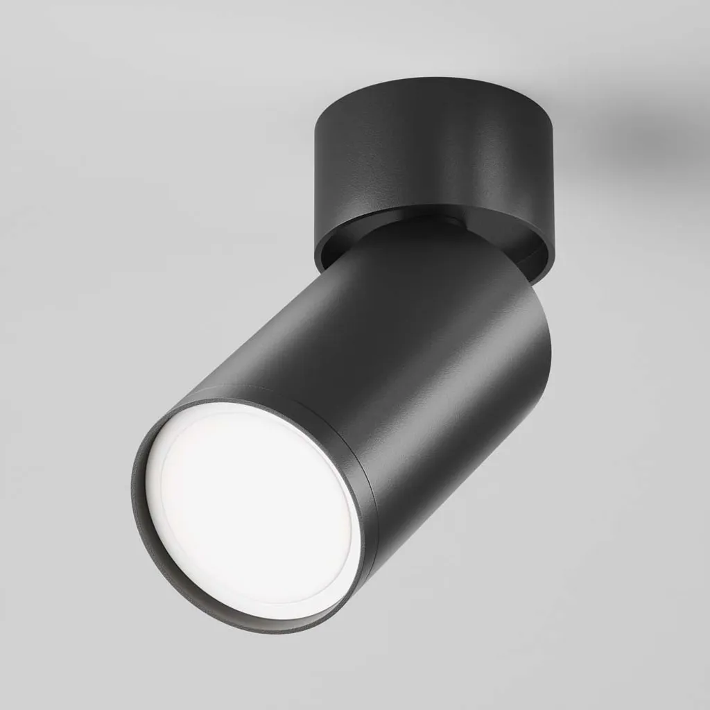 Plafoniera, alluminio, nero, regolabile - 2