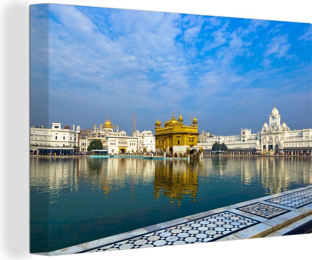 OneMillionCanvasses® - Leinwandbilder - 140x90 cm, Goldener Produktbild 