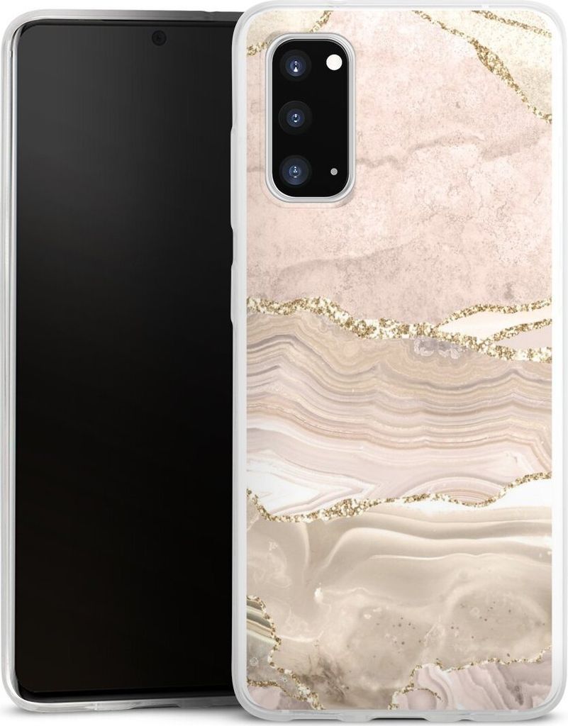 DeinDesign Slim Hülle für Samsung Galaxy S20 Silikon Case Ultra Dünn Handyhülle Glitzer Look Marmor Utart