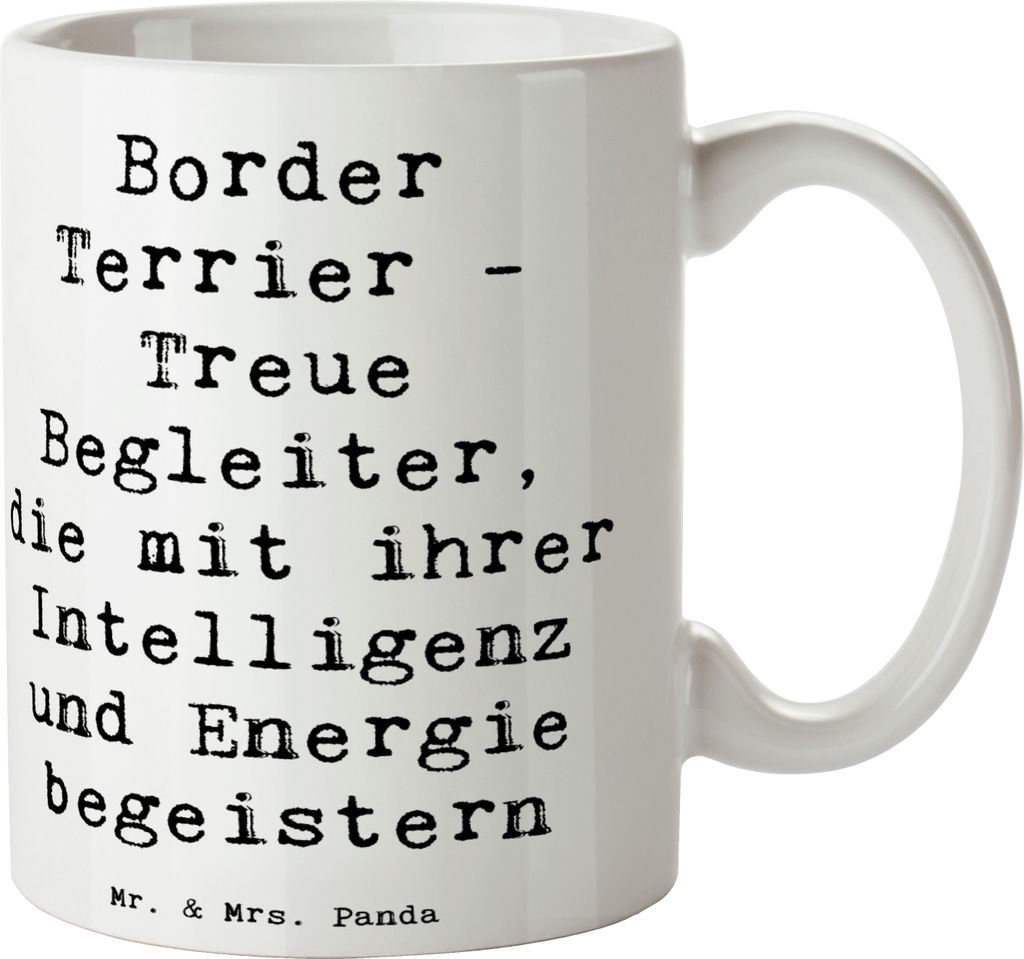 Mr. & Mrs. Panda Kaffeebecher Spruch Border Terrier Freunde Produktbild 