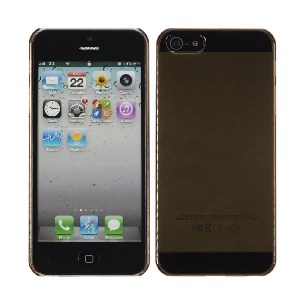 PhoneNatic Case kompatibel mit Apple iPhone 5 / 5s / SE - Hülle schwarz Candy Hard-case + 2 Schutzfolien