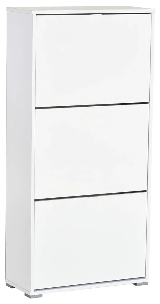 Armoire à chaussures moderne blanche 18 paires pour rangement entrée
