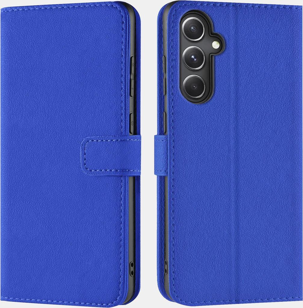 Conie Klapp Tasche für Samsung Galaxy S23 FE Kartenfach Rundumschutz Hülle in Blau