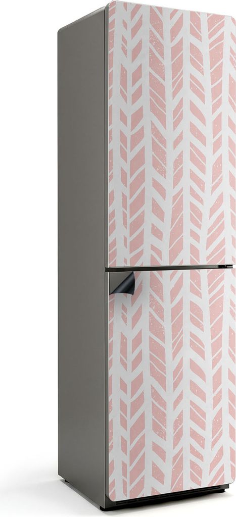 Zarte gestreifte Reifenspuren – Magnetische Kühlschrank Abdeckung – Dekorfolie magnetisch Küche – Kühlschrank Magnet Deko – selbstkleben...