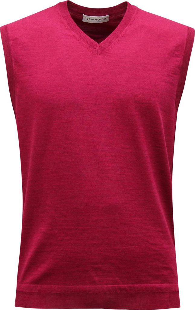 M7309 Gilet Uomo Goes Botanical Man Wool V-Neck Sleeveless Sweater