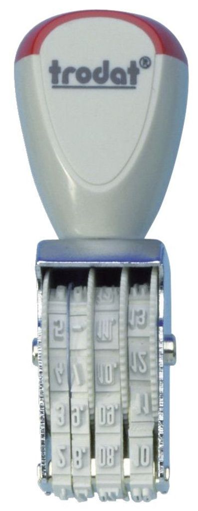 A product shot of a date stamp.