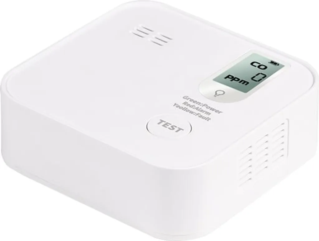 Détecteur de Gaz Monoxyde de Carbone LCD Autonome pour Maison et Salon