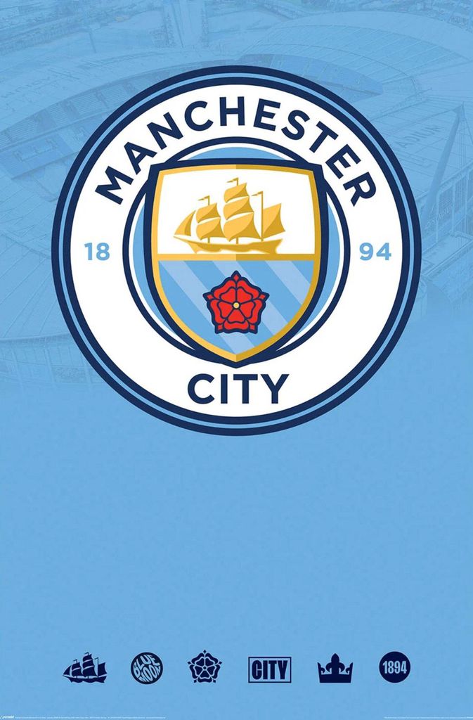 Poster Manchester City Club Crest 61x91.5cm
