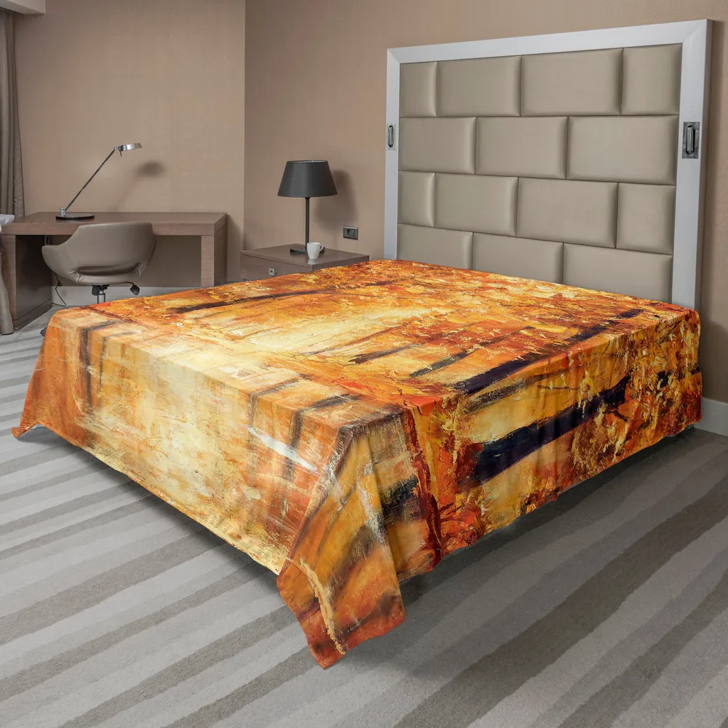 Lenzuolo Piano Microfibra ABAKUHAUS Autunno 266x260 cm Arancio