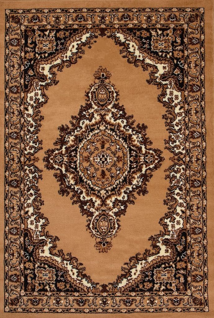 Teppich Klassisch Orient dicht gewebt Wohnzimmer, Schlafzimmer, Küche Braun Beige, Maße:200x290 cm