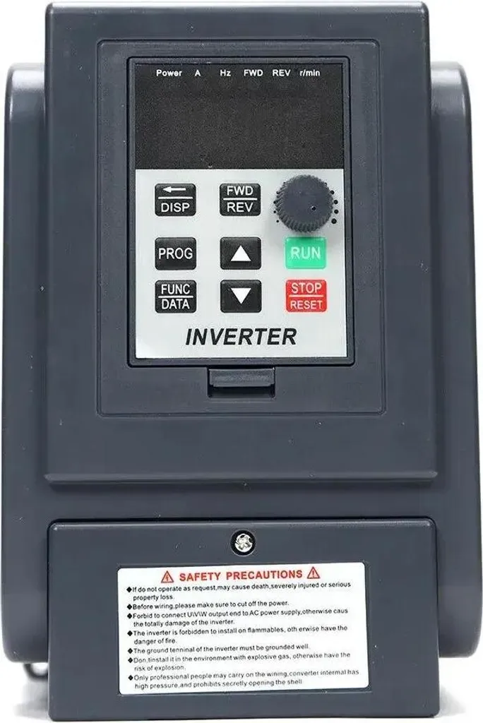 Variateur de fréquence 750W 5A monophasé VFD AT2 noir, prise européenne