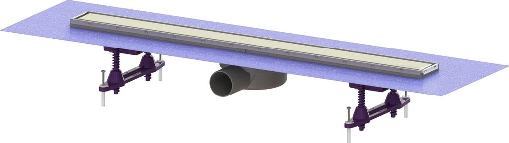 Sprchová žlabová vpusť Linearis Compact L: 750 mm, DN 50, Obrázek produktu 