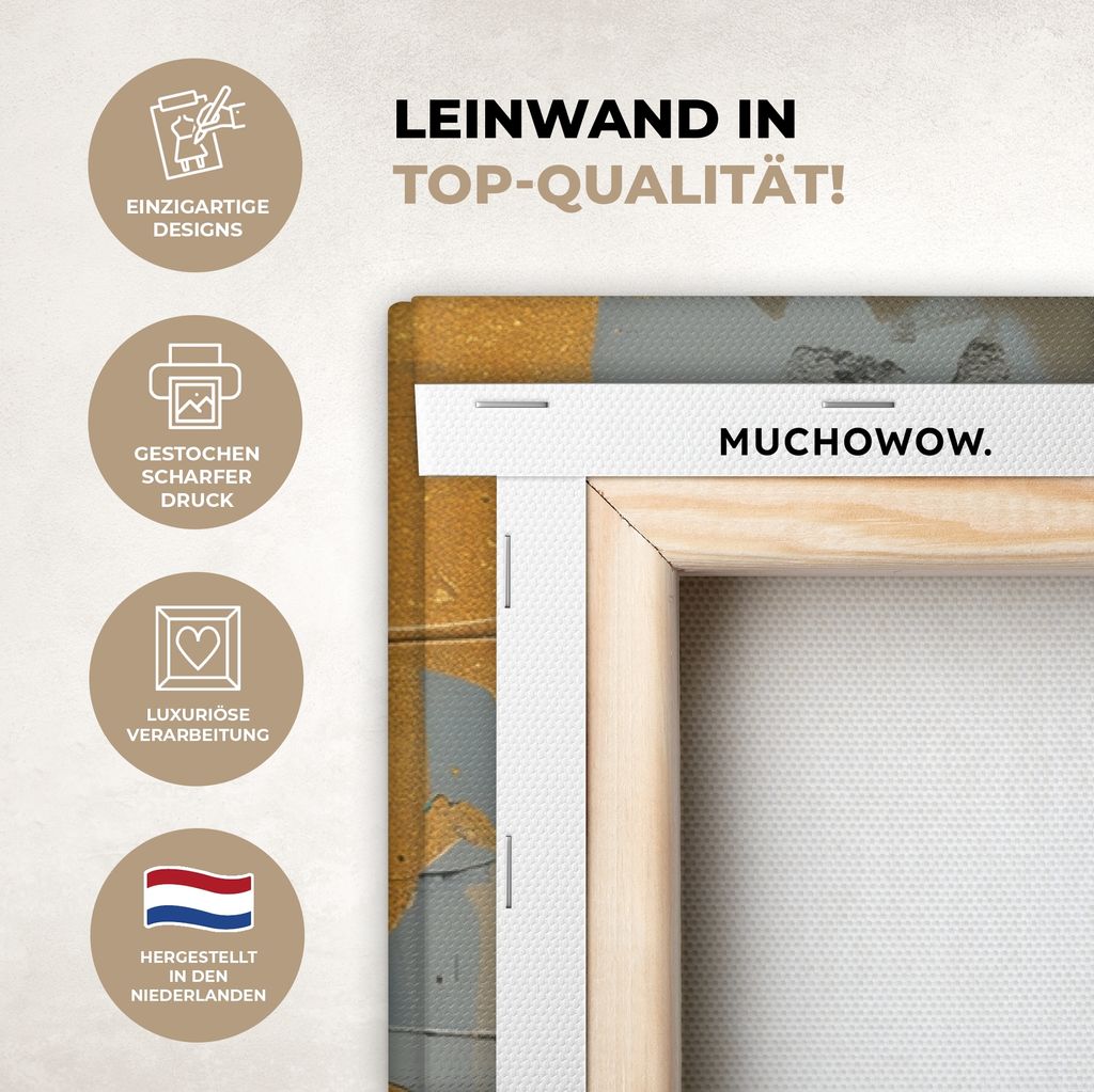 Leinwand Bilder 120x80 cm - Lebensbaum - Graffiti - Banksy-Stil - Ballonmädchen, Bilder, Wanddeko Wohnzimmer