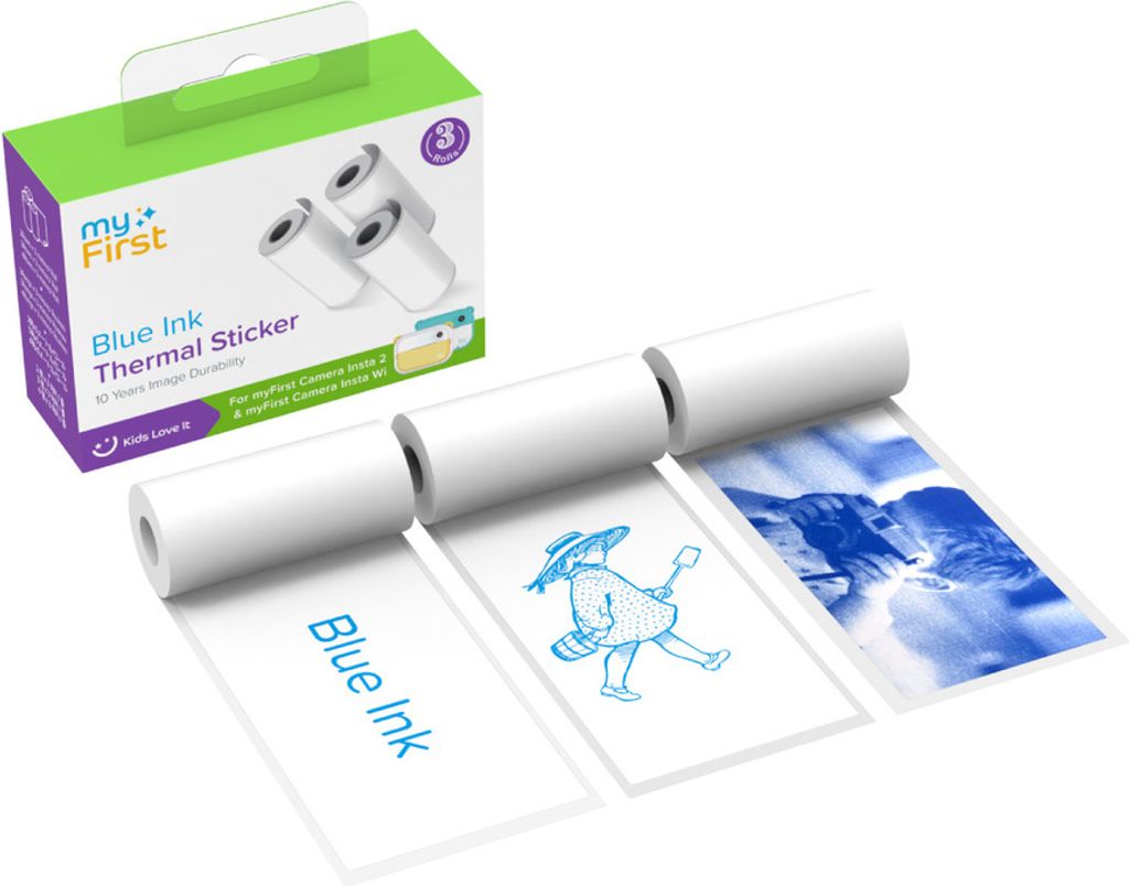 Myfirst Thermoaufkleber weiß, blaue Tinte