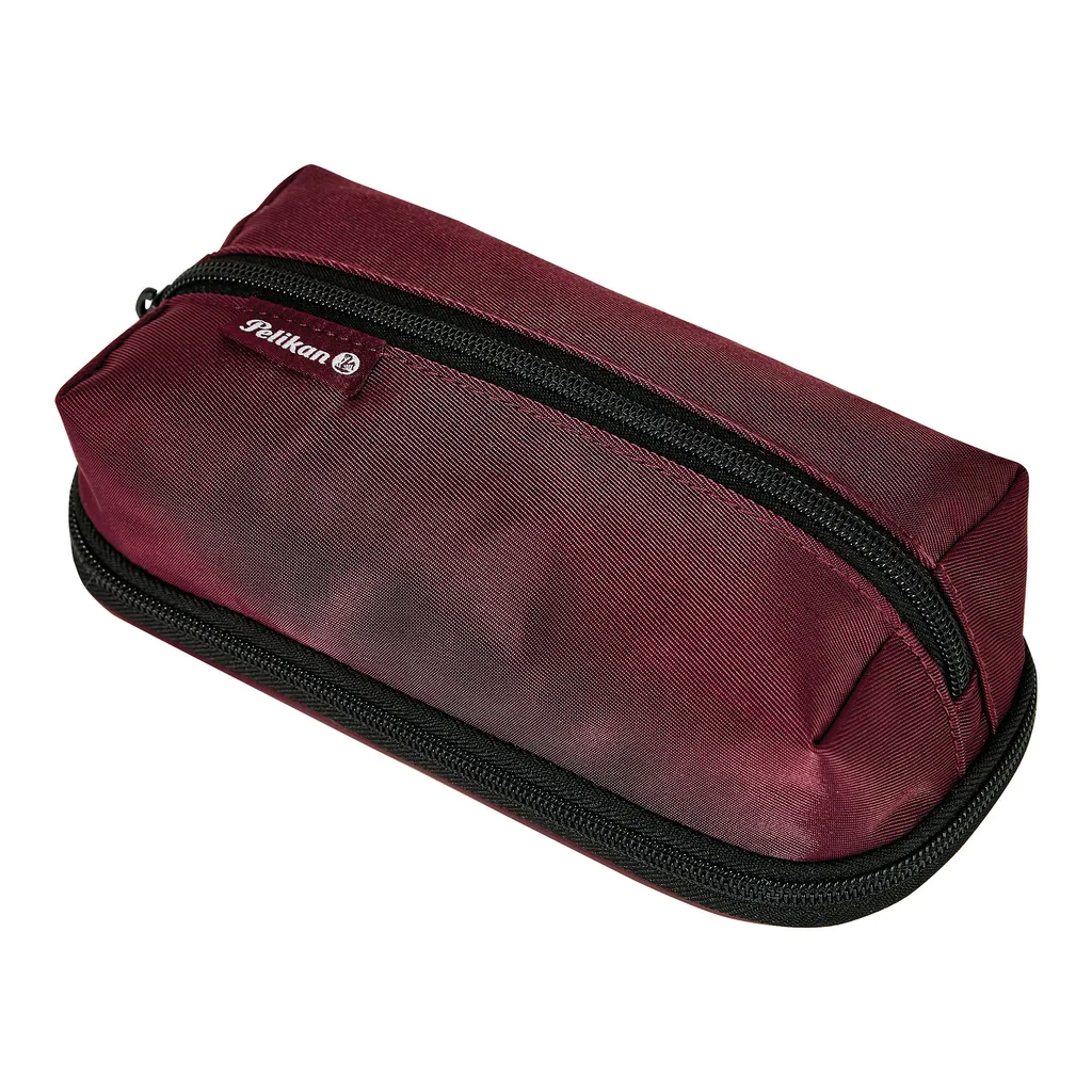 Pelikan 517010 Pelikan Schlampermäppchen Quattro Twill bordeaux, 22,3 x 11,0 cm